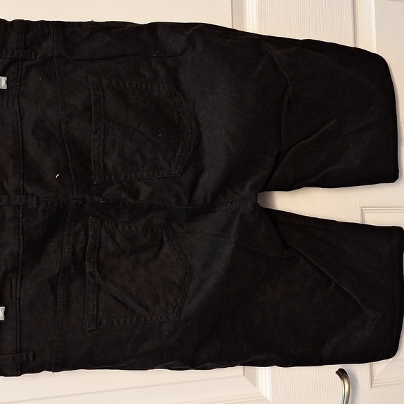 q Purple & More Black Stretch Knee Length Shorts 16W - Picture 3 of 3